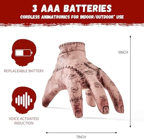 Halloween Crawling Thing Hand - Sound Activated Animatronic Prop