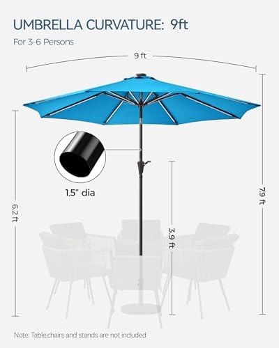 PeakVonder 10 FT Outdoor Umbrella