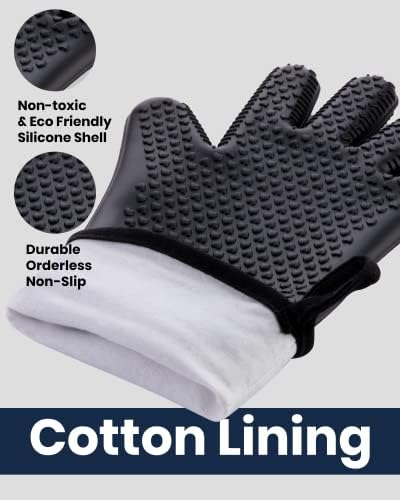 Heat-Resistant Silicone Grilling Gloves for Barbecue Cooking