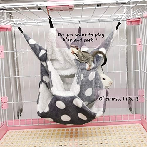 LEFTSTANCE Pet Triple-Layer Scenic Hammock for Small Animals Large