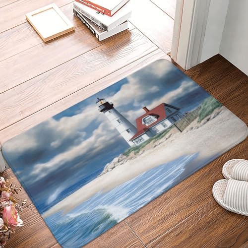Beach Lighthouse Welcome Mat