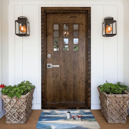 Beach Lighthouse Welcome Mat