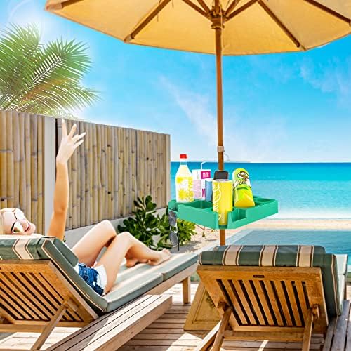 Keten 16 Beach Umbrella Table Tray with Multi-Purpose Storage