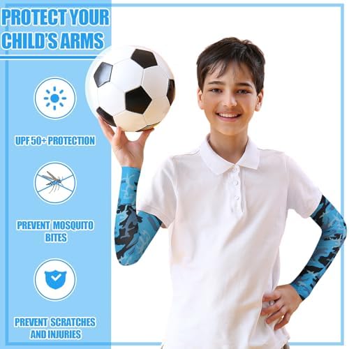 Xuhal 12-Pair Kids Baseball Compression Sleeves - Sun Protection Cooling Enjoyment