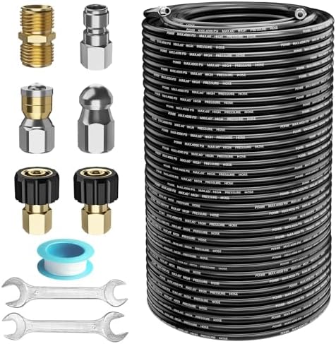 POHIR Sewer Jetter Kit for Pressure Washer 200 ft