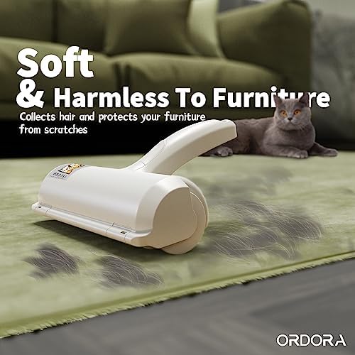 Reusable Pet Hair Remover - ORDORA Compact Lint Roller for Dogs and Cats