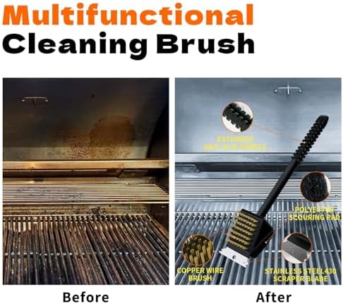 10-Piece BBQ Mop and Grill Brush Set for Ultimate Grilling Success