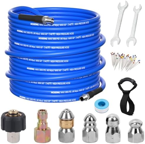 Unleash 100FT sewer jetter kit for easy clog-free cleaning