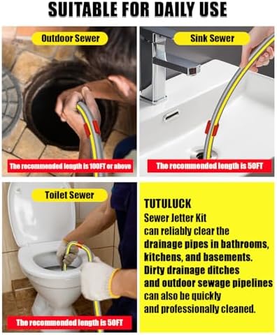 High Pressure sewer jetter Kit