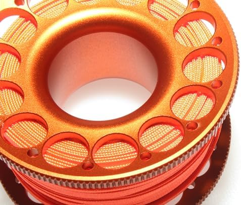 98FT Aluminum Diving Reel with Orange Line