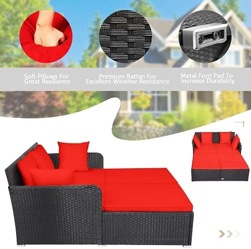 Salches Outdoor Rattan Daybed patio furniture
