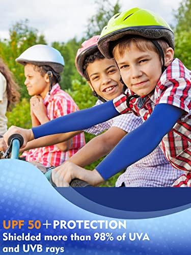 Newcotte 12 Pairs Kids Compression Arm Sleeves
