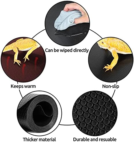 REPTIZOO Reptile Substrate Mat 118x236 Inch Non-Adhesive Terrarium Carpet