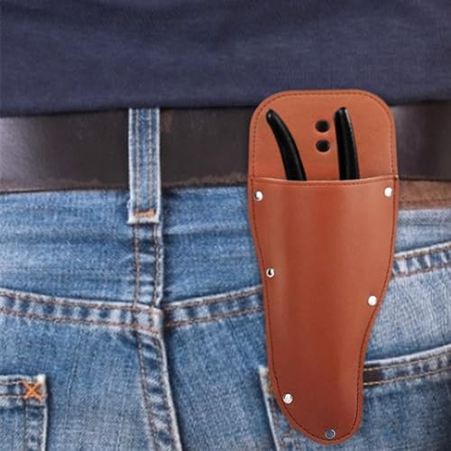 2-Piece Garden Pruner Holster - Durable Premium Leather Scabbard