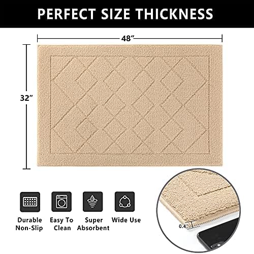 Travels Indoor Doormat REFETONE 32x48 inches Non-Slip Durable Soft