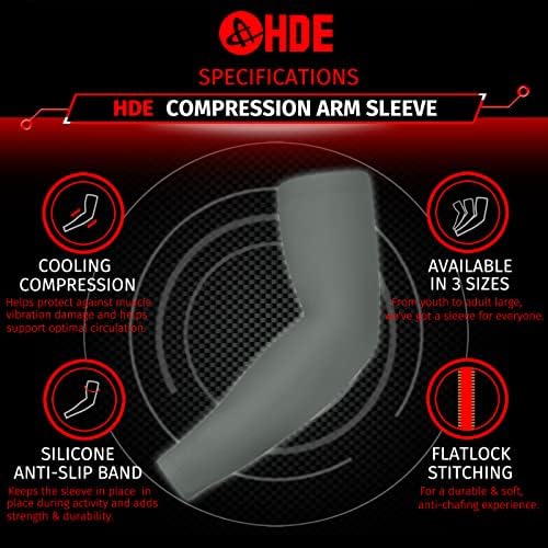 HDE Arm Compression Sleeves for Kids Basketball Shooting - 1 Pair