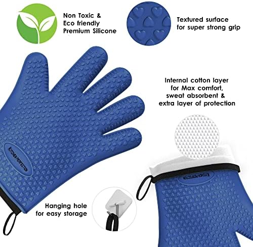 KITCHEN PERFECTopup Silicone Smoker Gloves Heat-Resistant Set