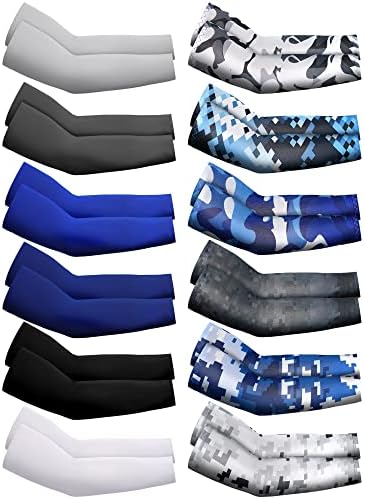 Newcotte 12 Pairs Kids Compression Arm Sleeves