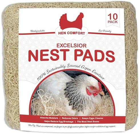 Hen Comfort Nest Pads 13x13 10 Pack USA Made