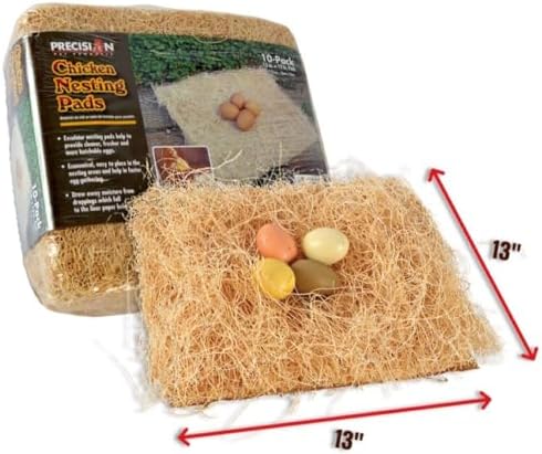 Precision Pet Chicken Nesting Pads 13x13 10 Pack Beige