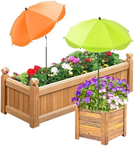 Axcoix Plant Umbrella Tiltable Shade for Plants Durable Garden Umbrella
