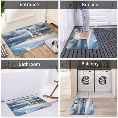 Beach Lighthouse Welcome Mat