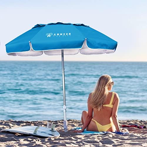 AMMSUN 6ft Portable Beach Umbrella
