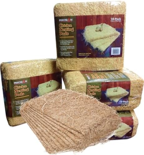 Precision Pet Chicken Nesting Pads 13x13 10 Pack Beige
