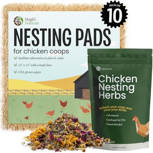 Aspen Shavings Nesting Liners with 4oz Herbs for Birds 10 Pack