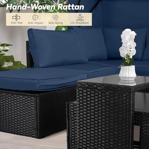8-Piece Outdoor Patio Set Weather-Resistant Sun-Shading
