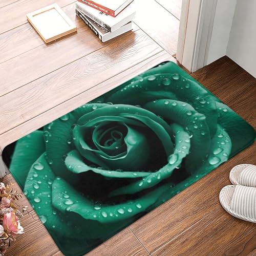 SHIRMDIY Green Rose Door Mat