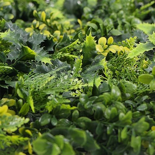 ULAND Plastic Faux Shrubs Fence Panels