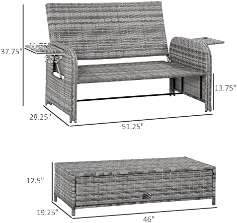 Stylish Outdoorsy Wicker Patio Daybed Set for Relaxing