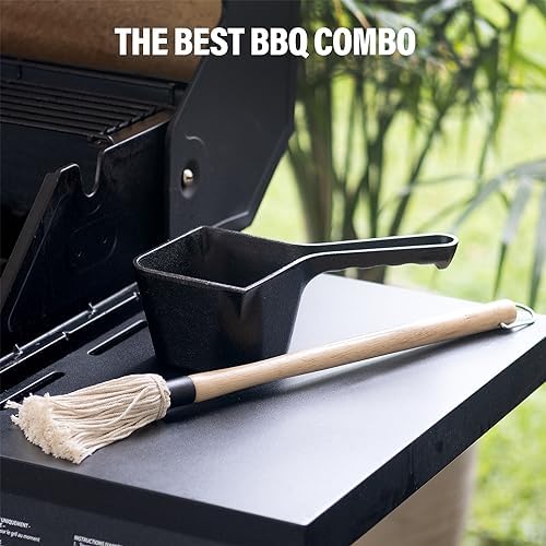 Elevate Grilling with Cast Iron Basting Pot Set