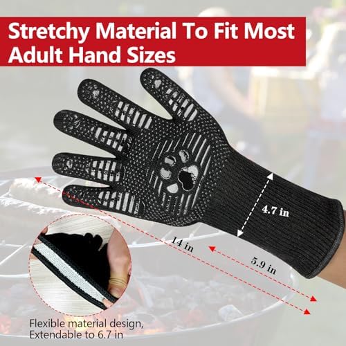 UBeesize Lengthen BBQ Gloves Heat Resistant