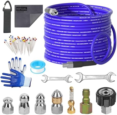 NIFUAL 100FT sewer jetter kit for pressure washer