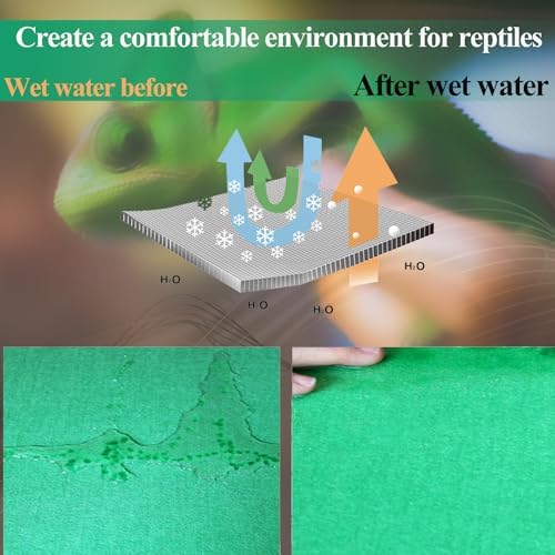 Hercouchi Reptile Carpet Durable Soft for Bearded Dragon Terrace
