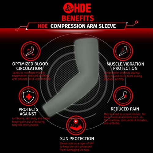 HDE Arm Compression Sleeves for Kids Basketball Shooting - 1 Pair