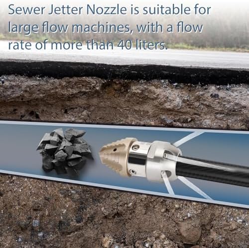 Anrain 3 8 NPT Sewer Jetter Nozzle with 2 Year Warranty