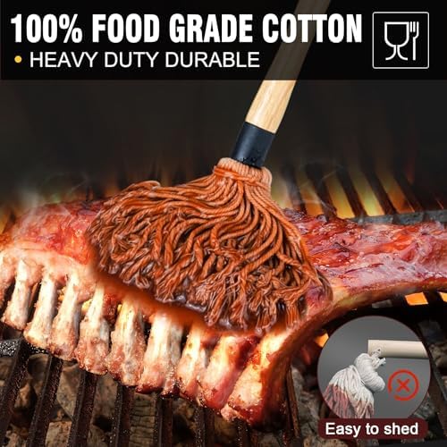Easy to Use Durable 18 Wooden Grilling Basting Mop