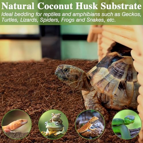 ZeeDix 10LB Compressed Coconut Fiber Substrate for Reptiles and Amphibians