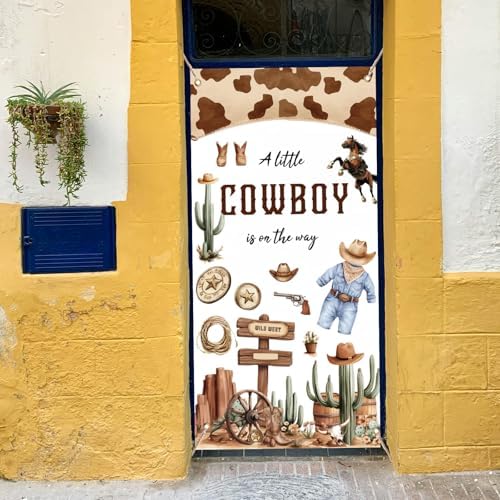Arricraft 1 Pc Polyester Cowboy Cactus Door Cover Decor