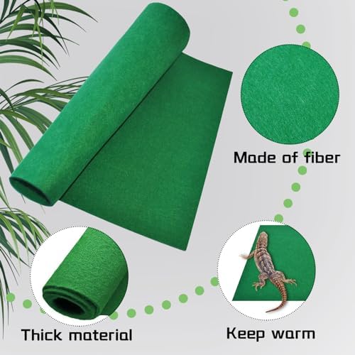 Soft Non-abrasive Reptile Mat 24x16 Perfect for Bearded Dragon Lizard Snake