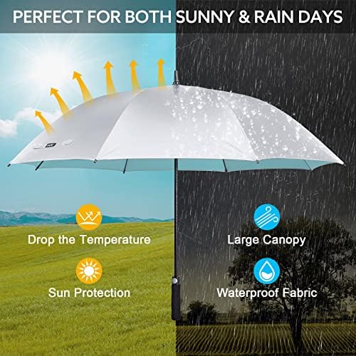 G4Free Golf Umbrella UPF 50 Protection Windproof Automatic Open Stick