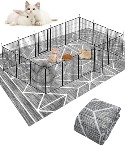 Adjustable 79 x 55 Washable Mat for Bunnies More