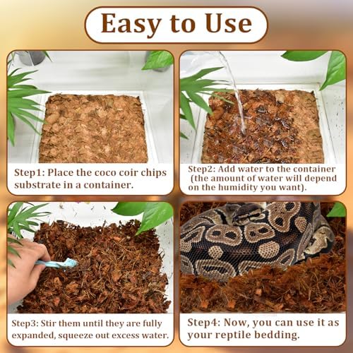 Bespoke Natural Coconut Chips Substrate for Reptiles amphibians and more