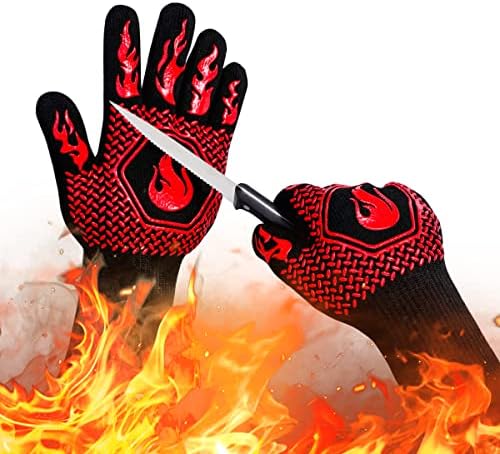 BBQ Fireproof Gloves 1472F Heat Resistant Non-Slip