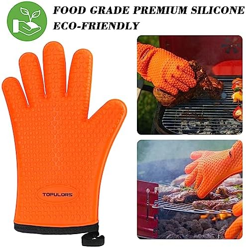Heat-Resistant Silicone Gloves for Grill BBQ