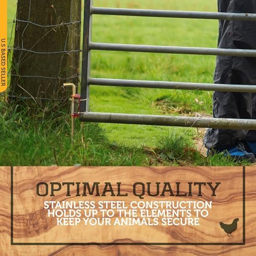 Ruralty Farm Gate Anchor 18in Spring-Loaded Cattle Gate Drop Rod