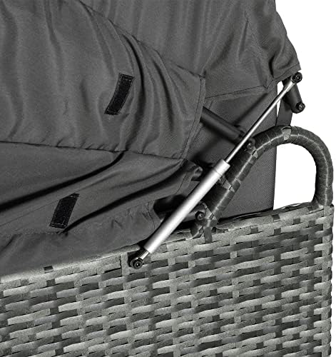 Outsunny 4-Piece Patio Furniture Set with PE Rattan and retractable canopy